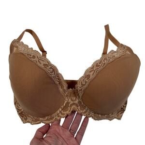 Natori Feathers T-Shirt Bra Cafe Tan Women's Size 34DDD Style 730023 MSRP $68